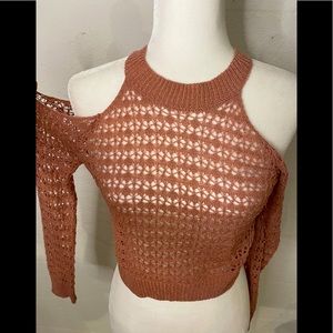 Superdown Revolve Cold shoulder crochet Top